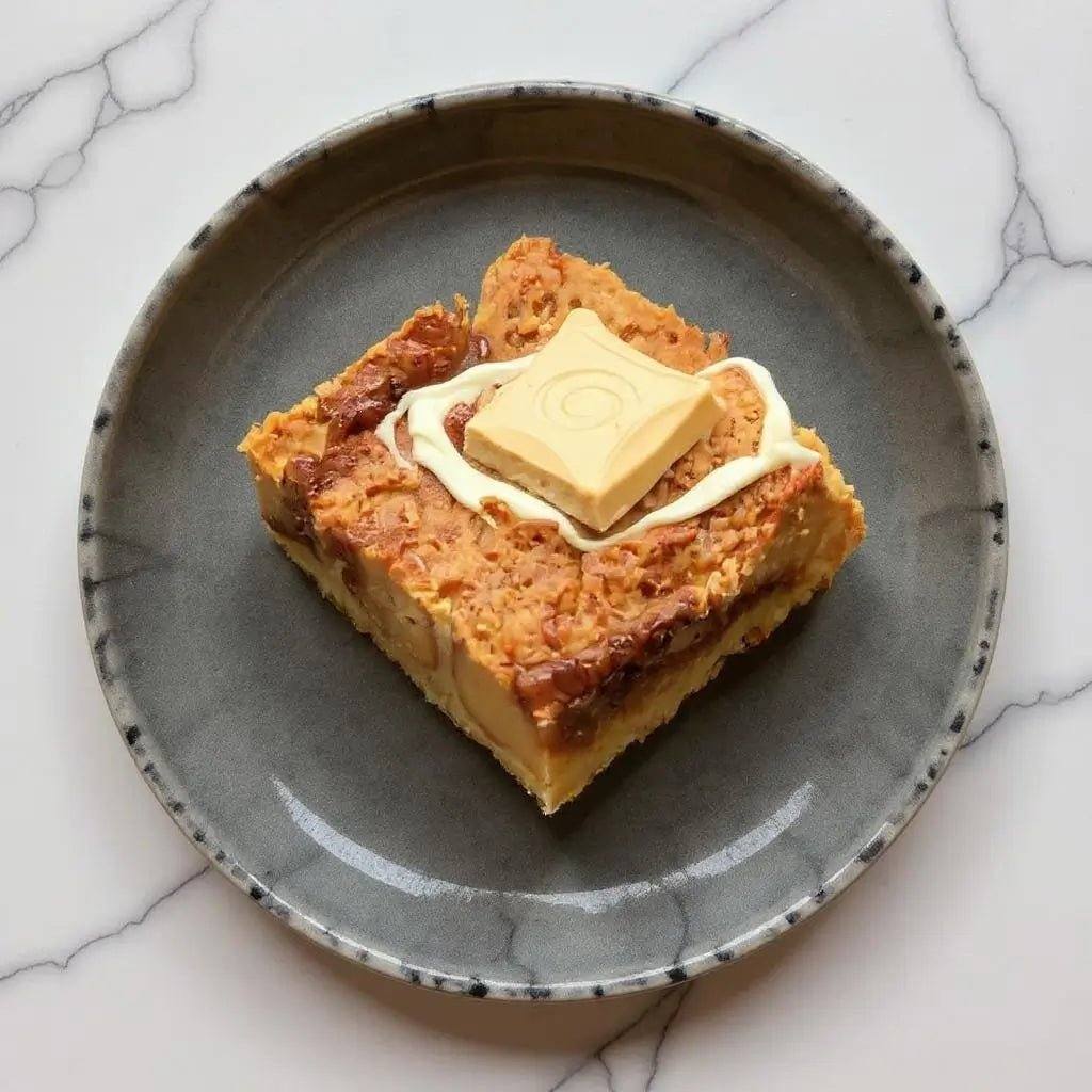 Caramel Chocolate & Cinnamon Swirl Twice Baked Blondies - Brownie Heaven