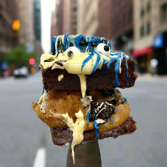 Cookie Monster Dough Brownie - Brownie Heaven