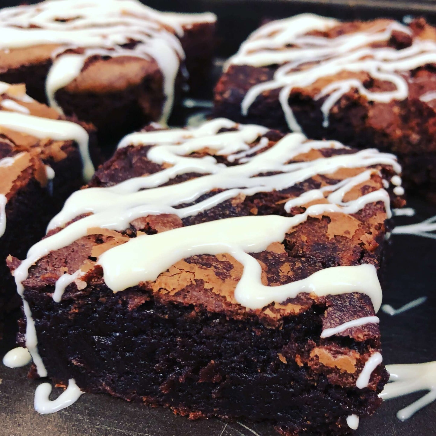 Dark Chocolate Brownies - Cognac Truffle Chocolate Brownies