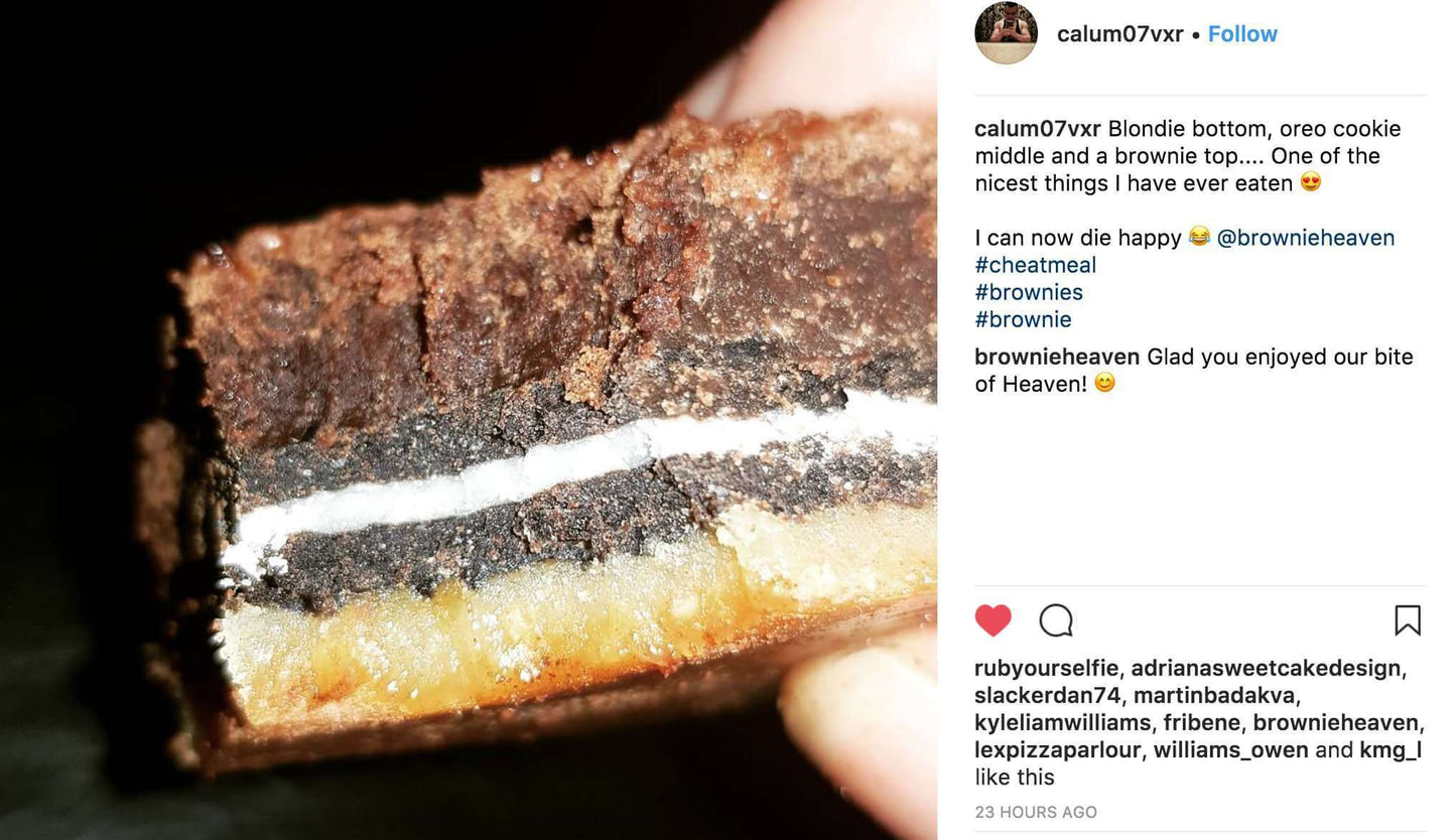 Dark Chocolate Brownies - Queen Of The Blondie Brownies (Slutty Brownie)