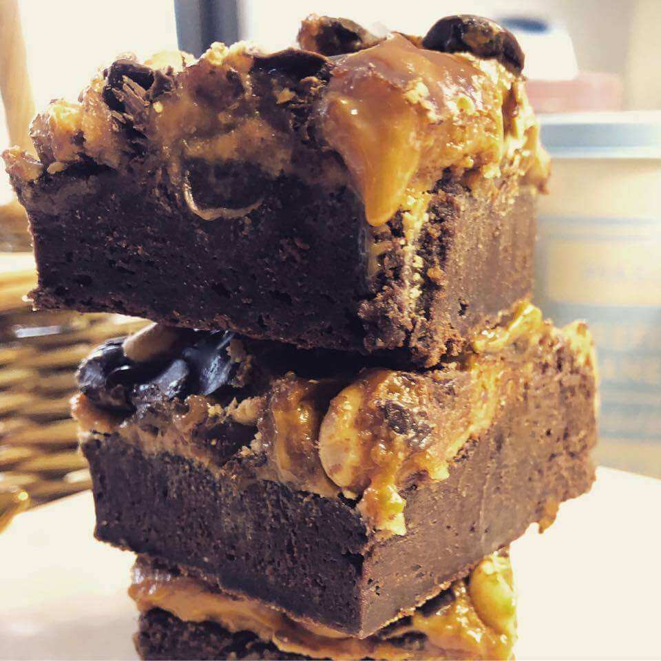 Dark Chocolate Brownies - Sticky Peanut Butter Brownies