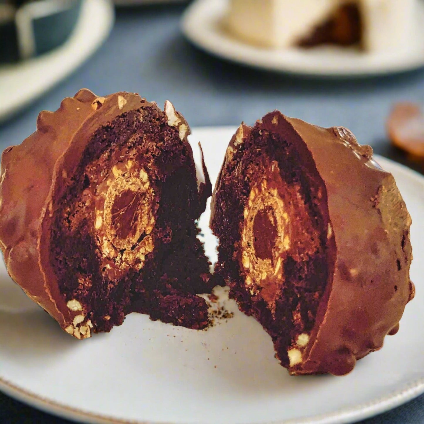 Giant Ferrero Brownie Nutella Ball - Brownie Heaven