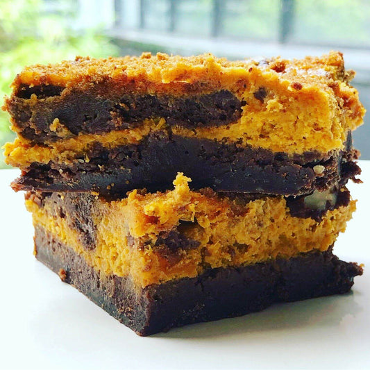 Gift Ideas - Spiced Pumpkin Pie Vegan Chocolate Brownies