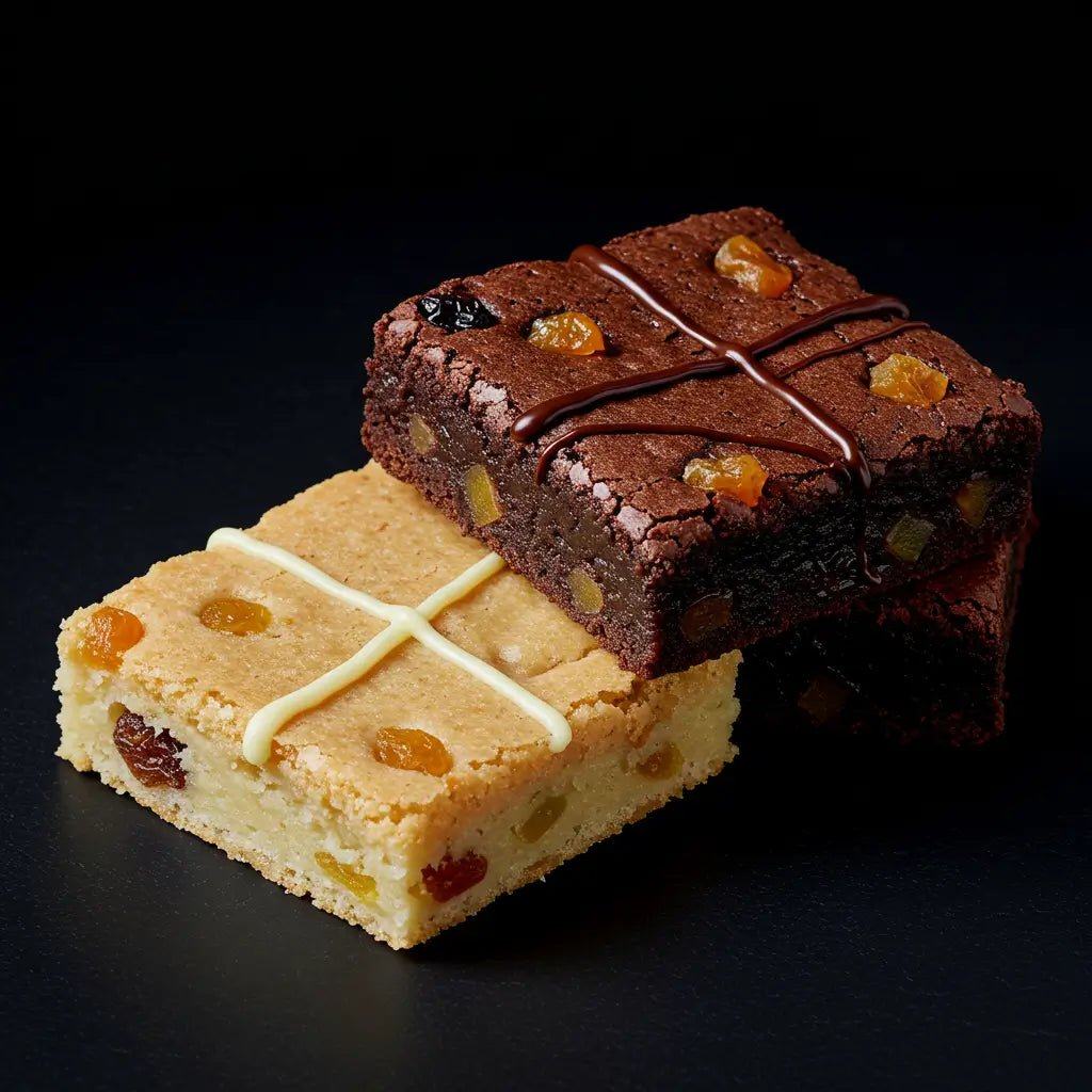 Hot Cross Bun Brownie or Blondie ❌ - Brownie Heaven