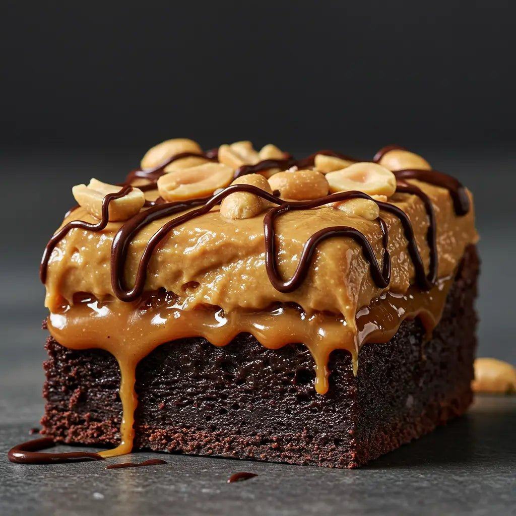 Loaded Peanut Butter Brownies - Brownie Heaven