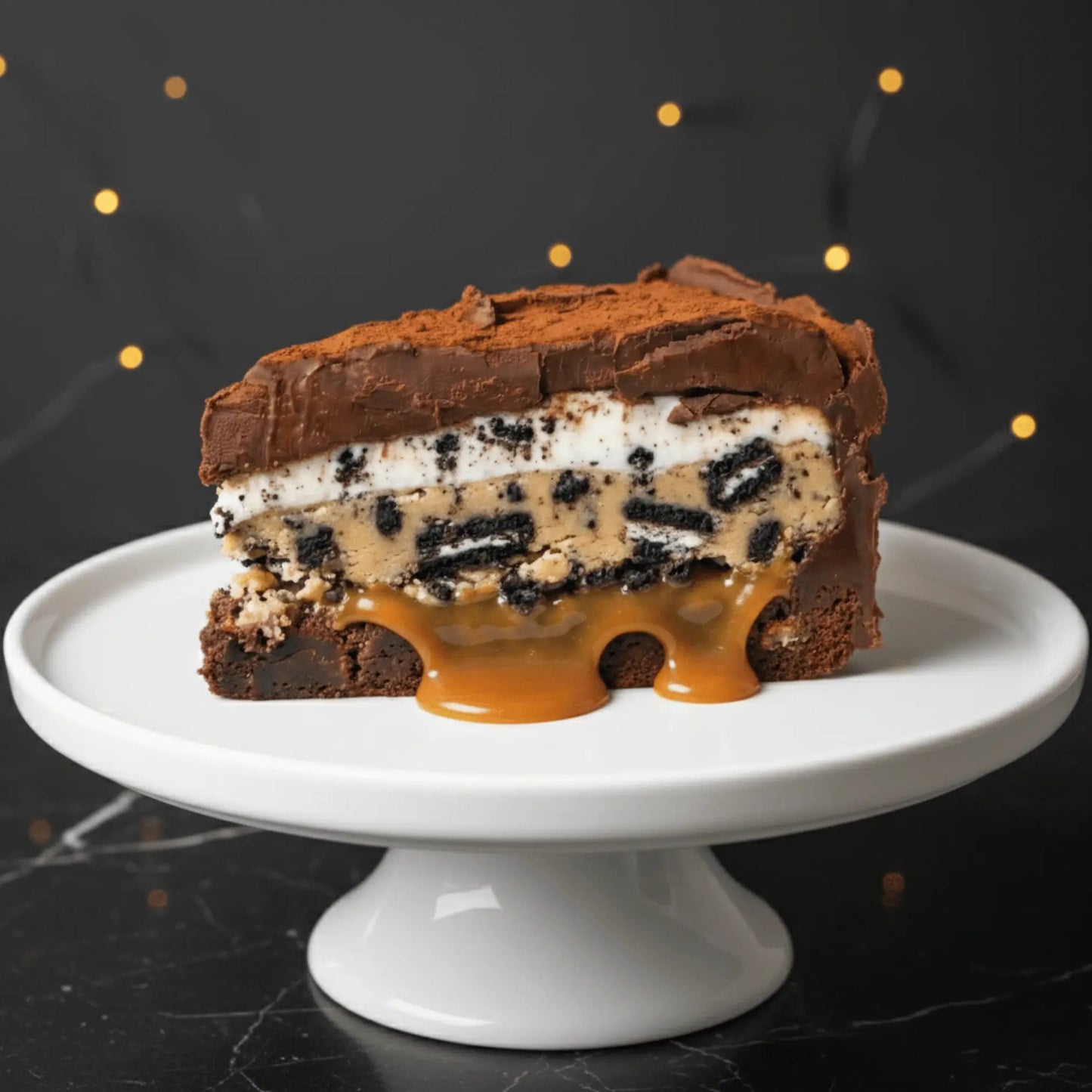 Midnight Oreo Caramel Cookie Dough Brownie Slice (Limited Drop) - Brownie Heaven