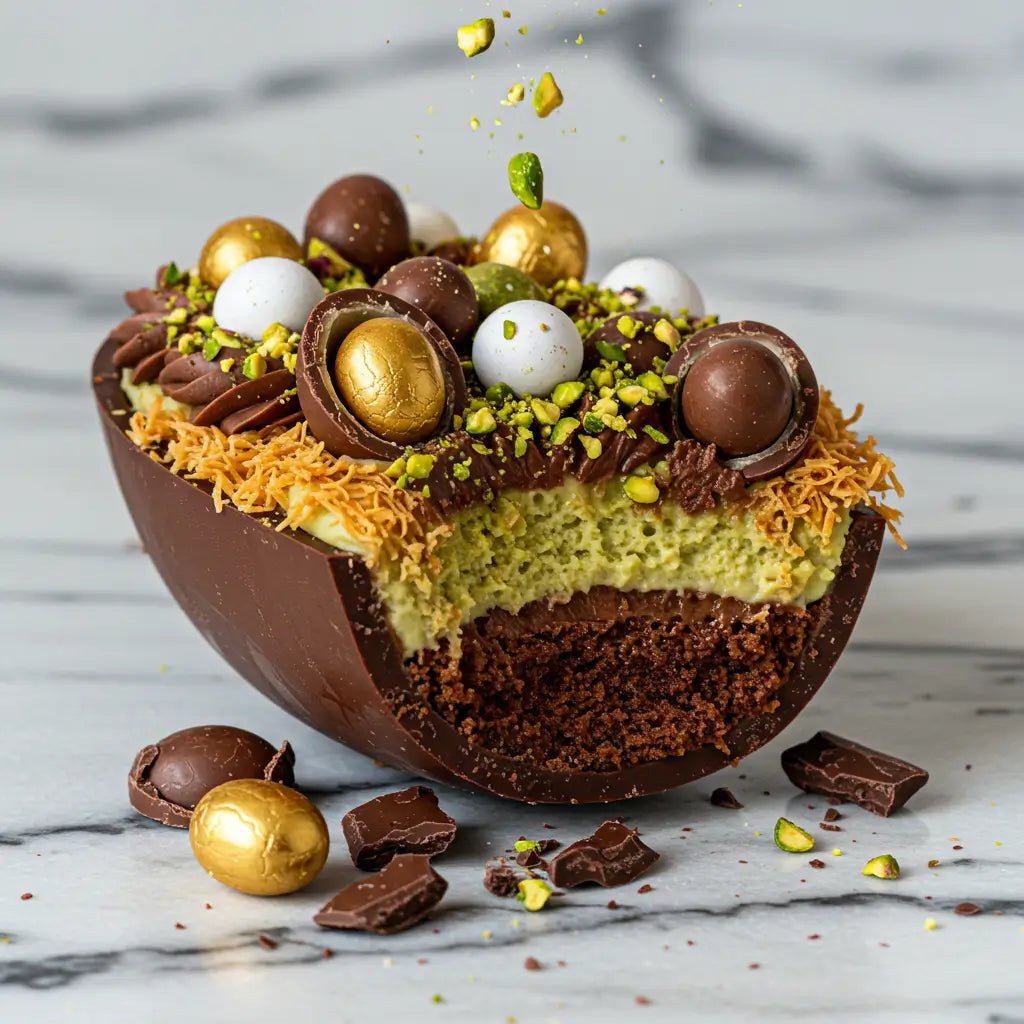 Pistachio Knafeh Kneemelter Loaded Egg 🥚💚 (Limited Drop – 2 Dates Only!) - Brownie Heaven