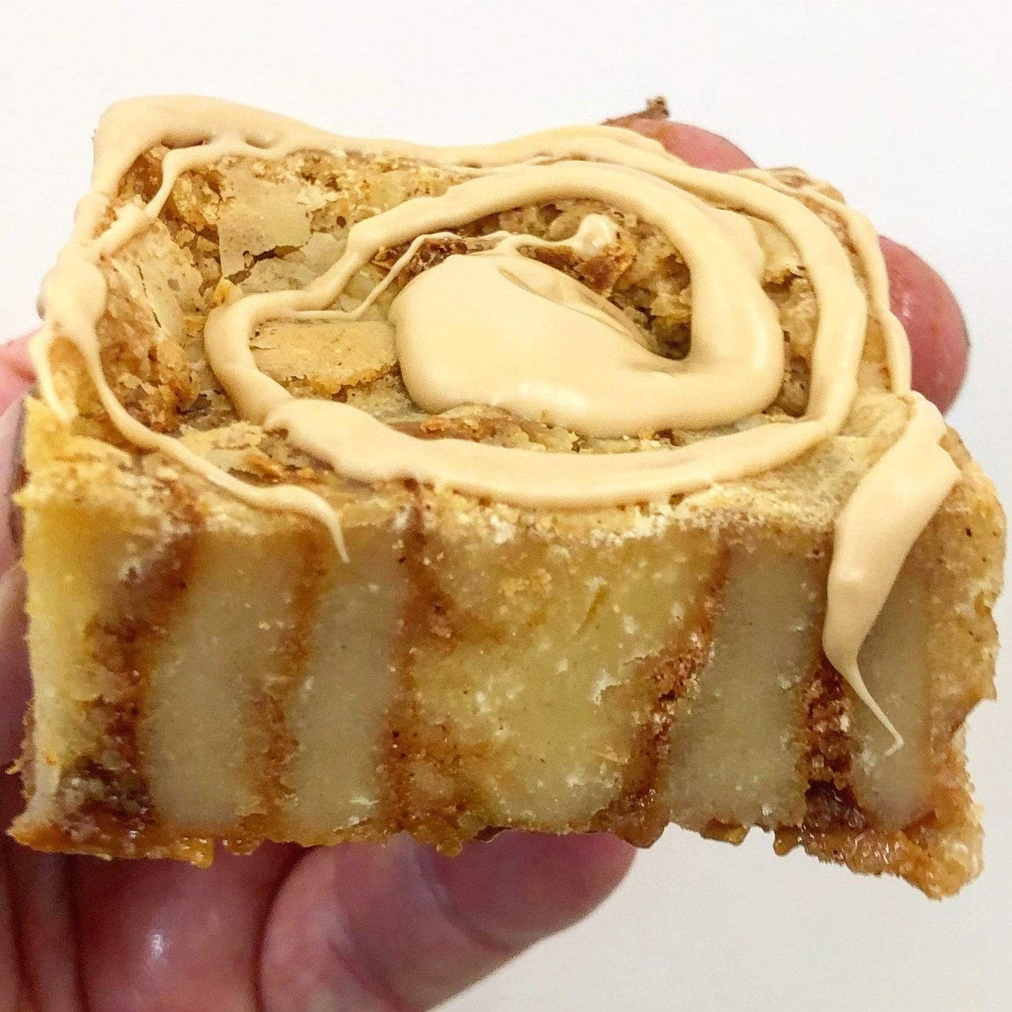 White Belgium Chocolate Blondies - Caramel Chocolate & Cinnamon Swirl Twice Baked Blondies