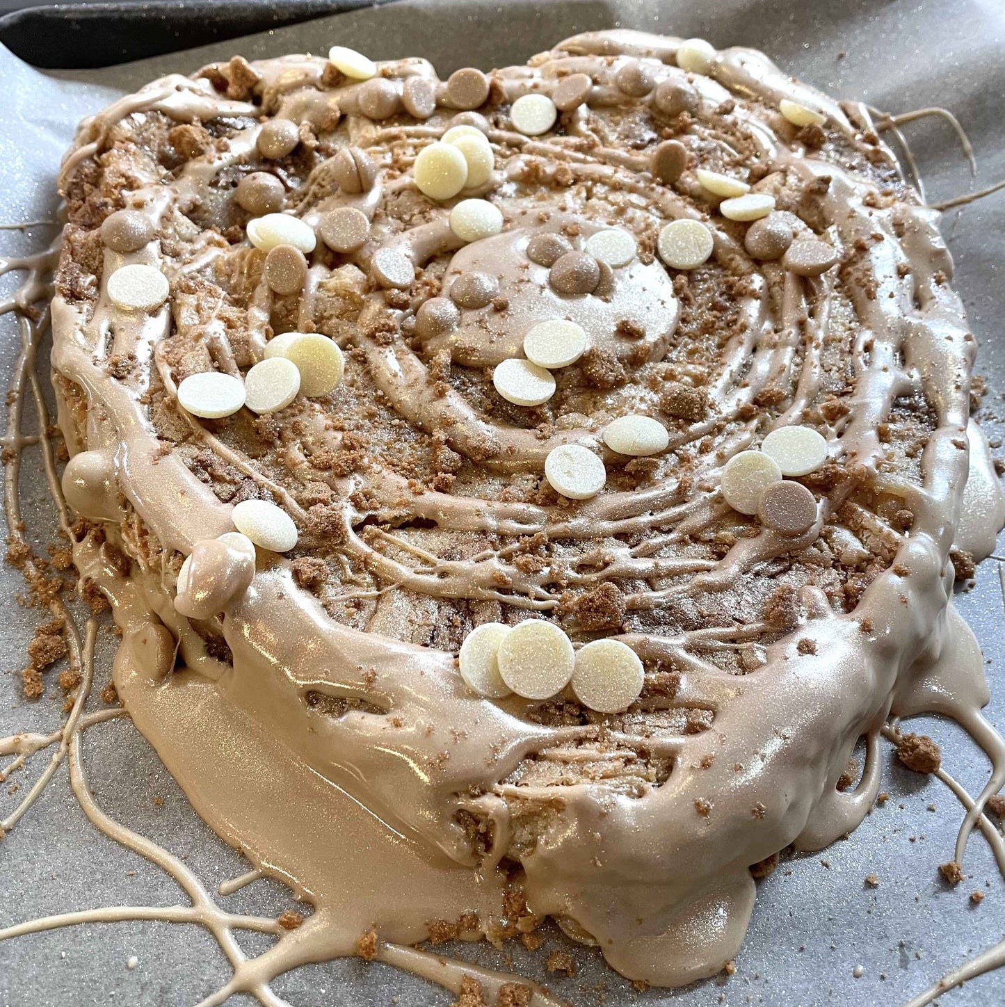 White Belgium Chocolate Blondies - Caramel Chocolate & Cinnamon Swirl Twice Baked Blondies