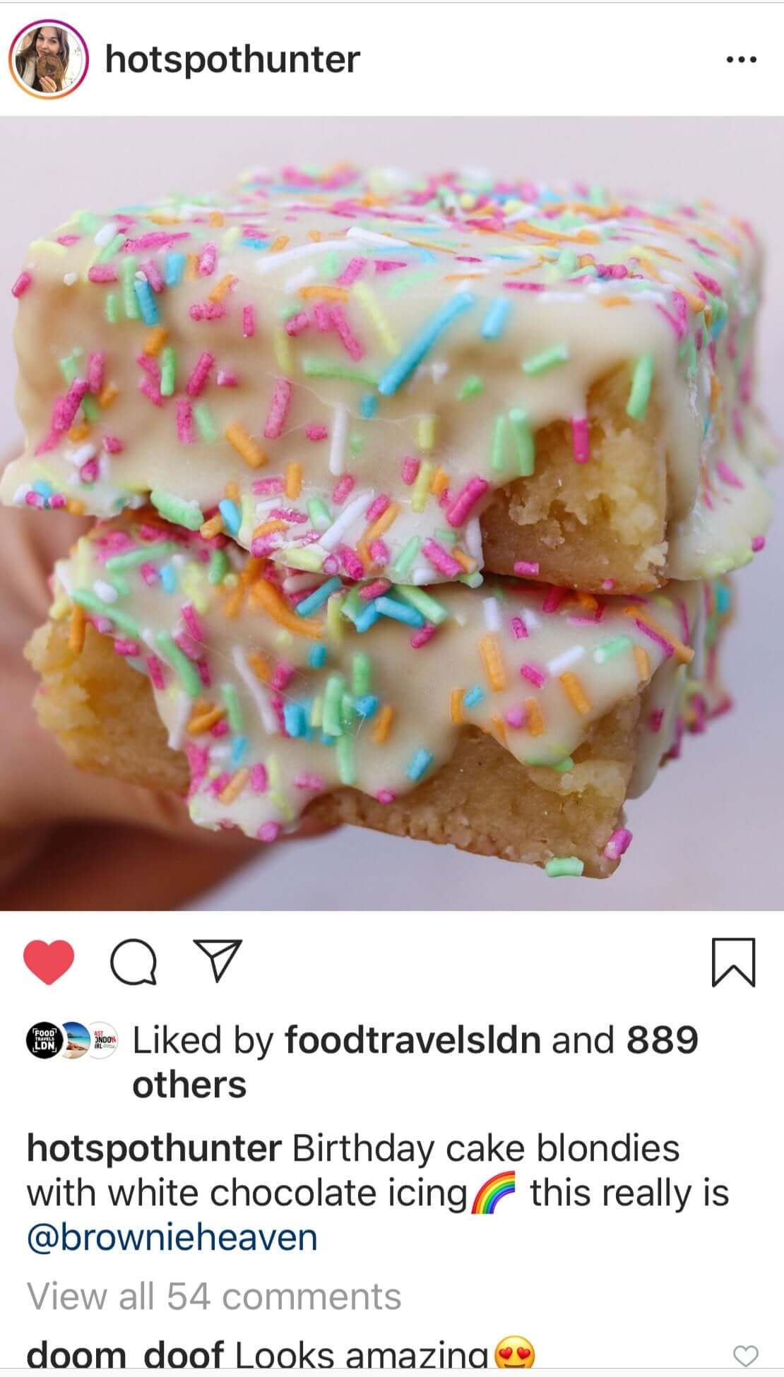 Birthday Cake Blondies - Brownie Heaven