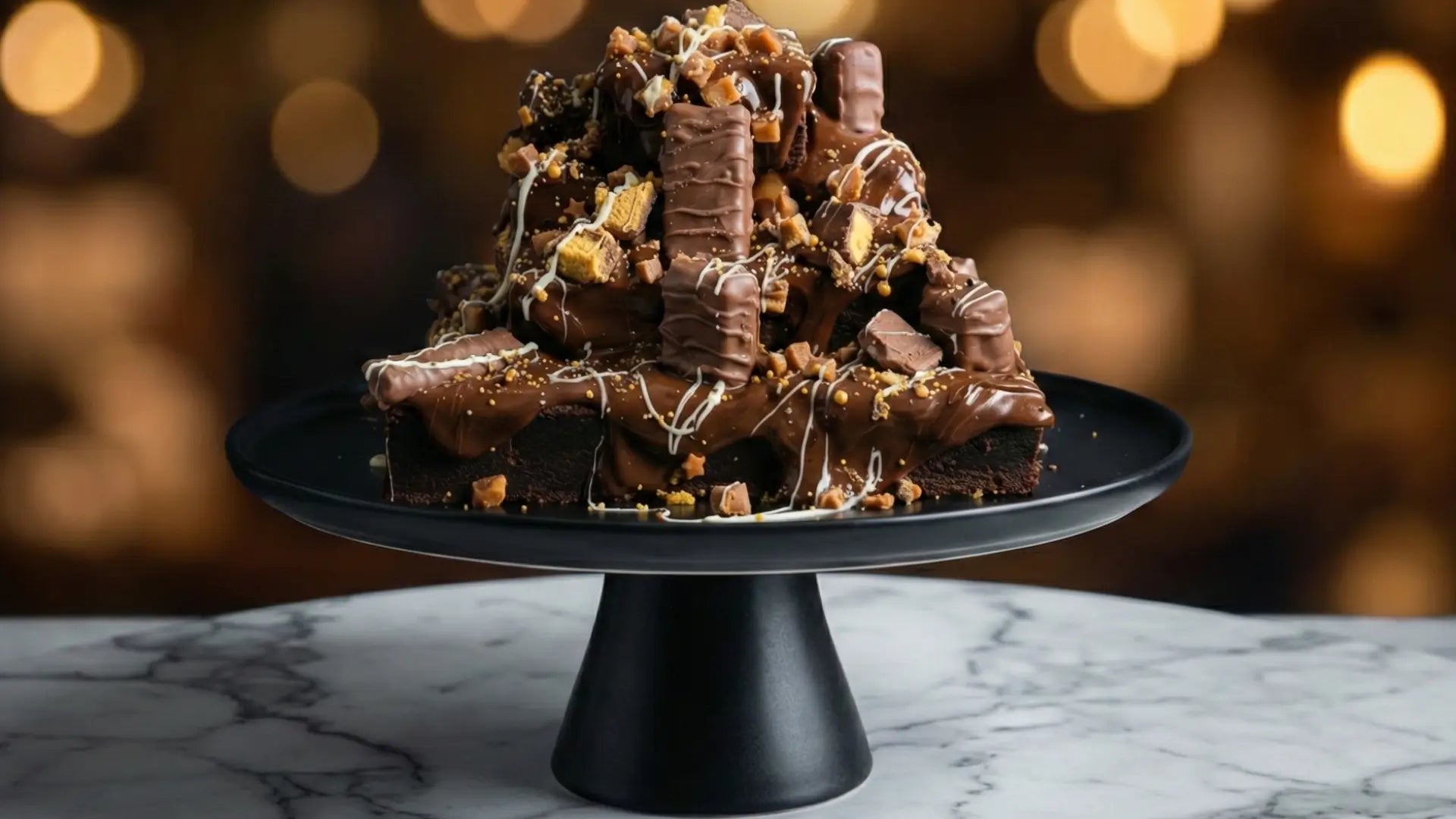 Loaded Crunchie Brownie Stack