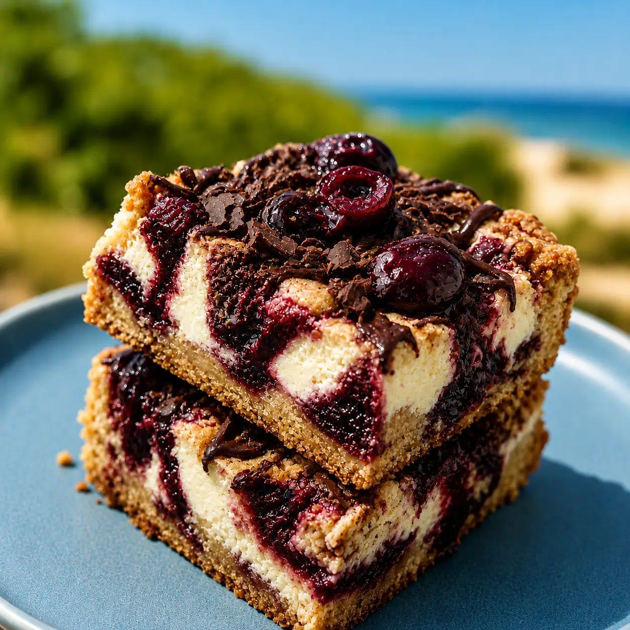 Black Forest Cheesecake White Chocolate Blondies (Seasonal) - Brownie Heaven