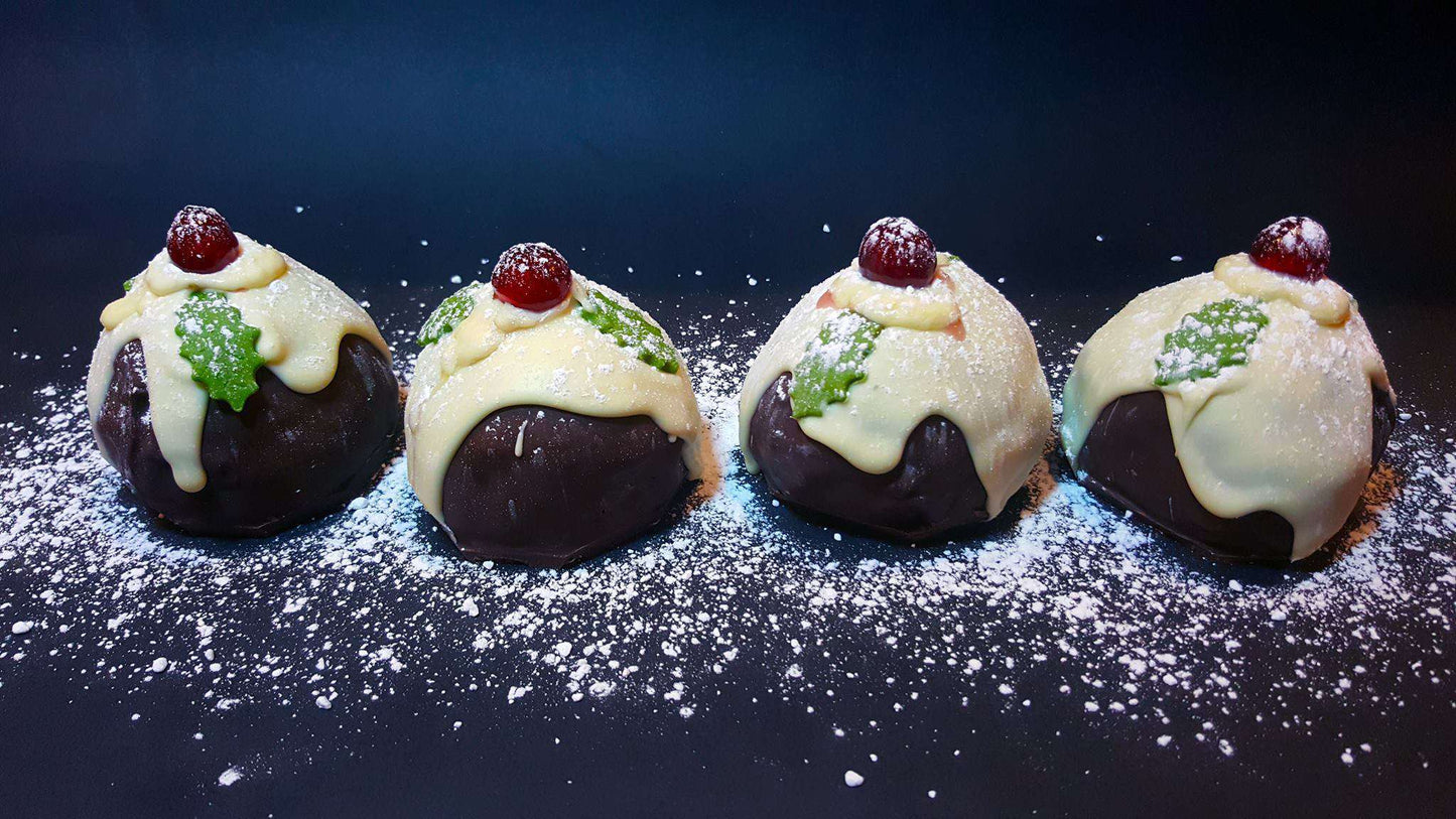 Brownie Egg - Christmas Puddings With A Vanilla Truffle Centre
