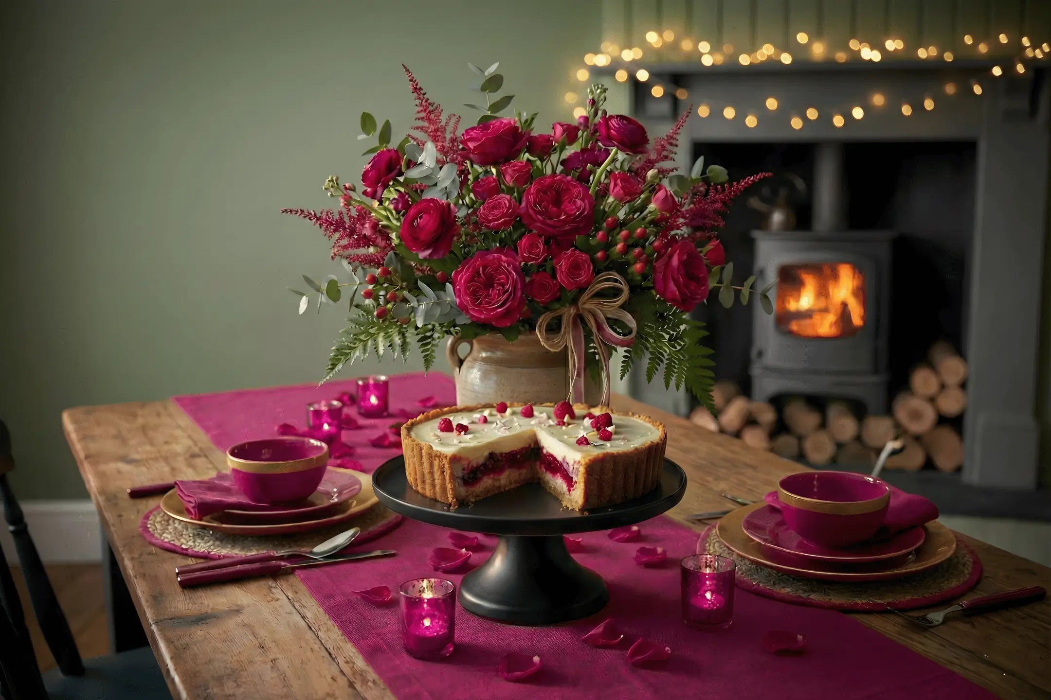 Raspberry & Blondie Champagne Pie