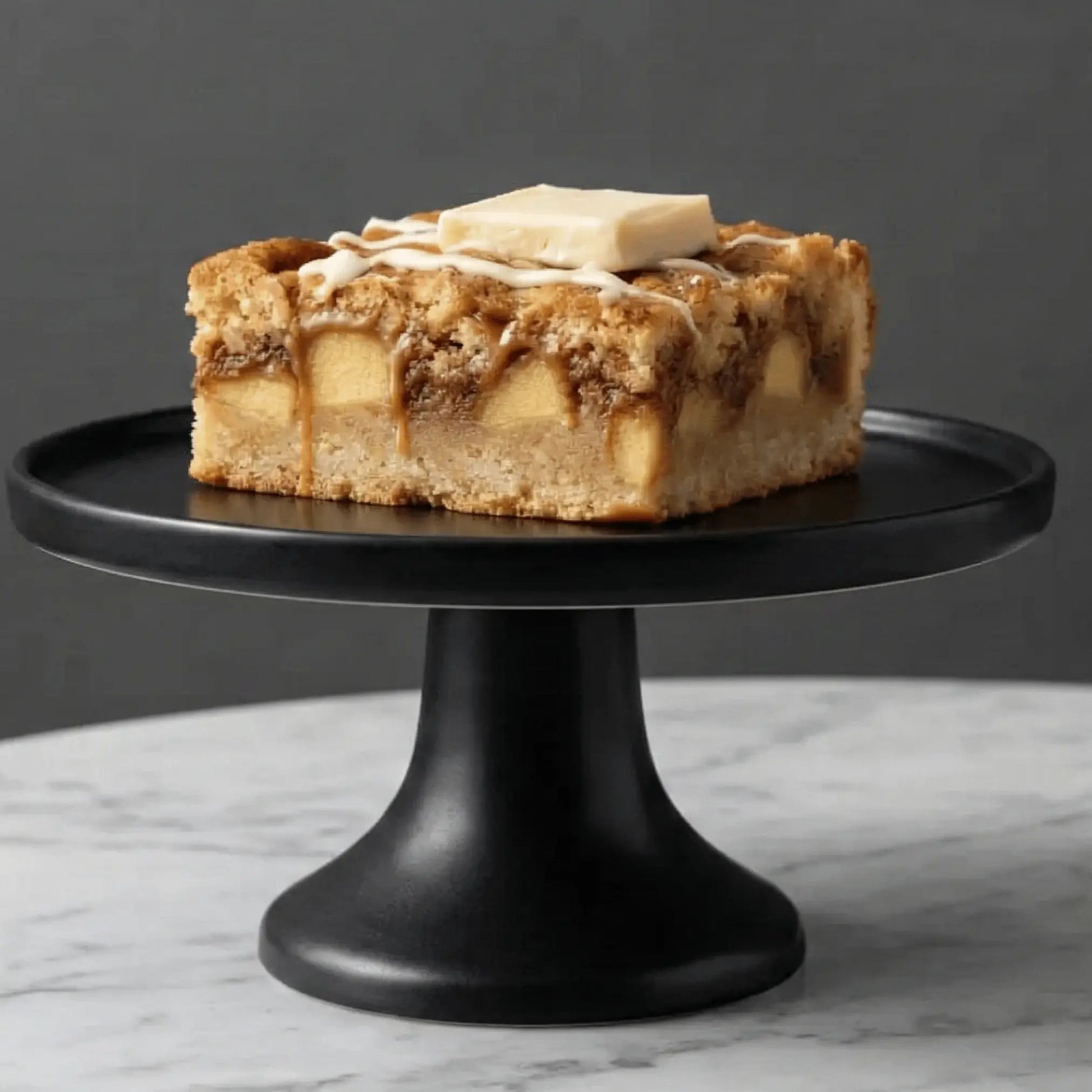 Caramel Apple & Cinnamon Swirl Twice Baked Blondies - Brownie Heaven