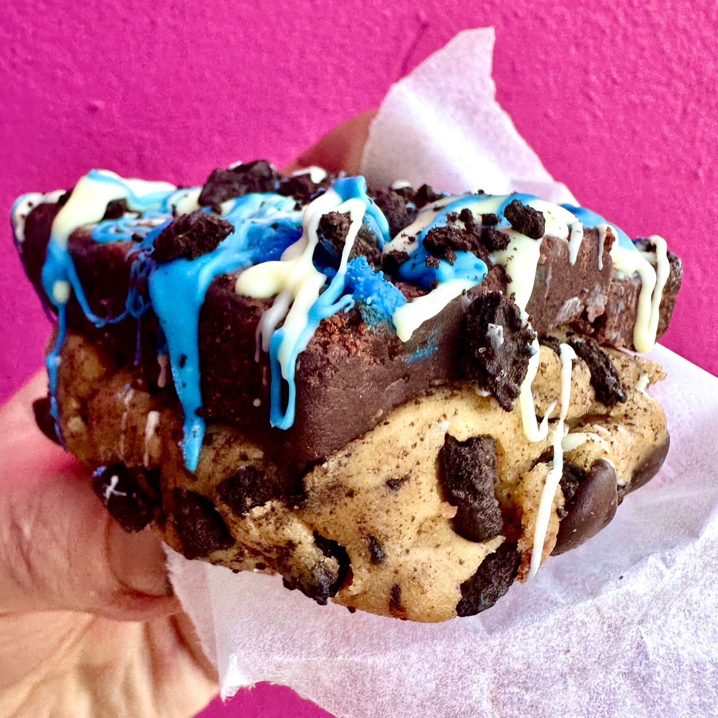 Cookie Monster Dough Brownie