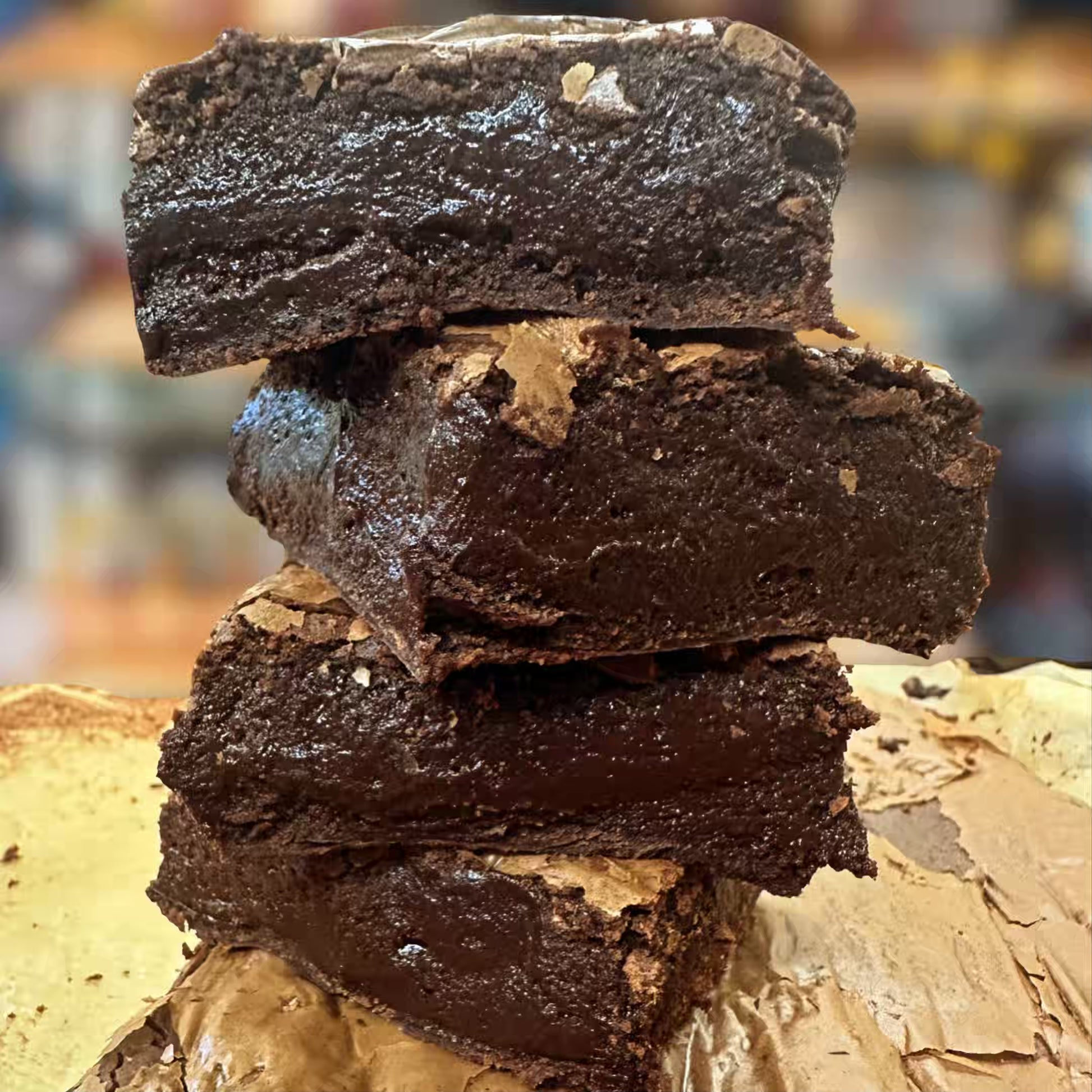 Brownies aus dunkler Schokolade