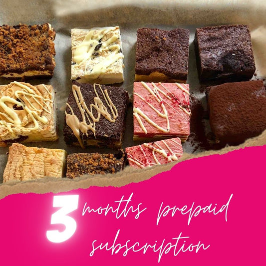 Dark Chocolate Brownies - Mixed Chocolate Brownies - Pre-paid 3 Month Subscription