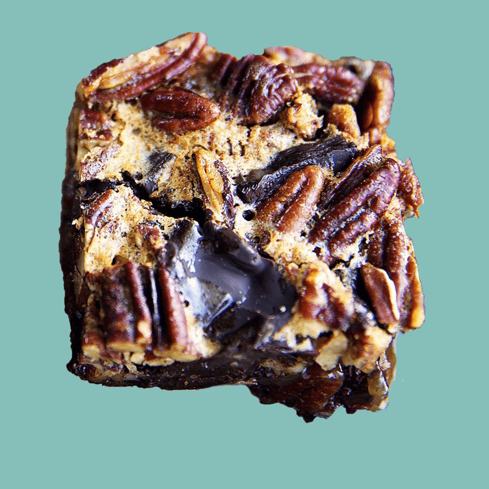 Dark Chocolate Brownies - Pecan Pie Brownies