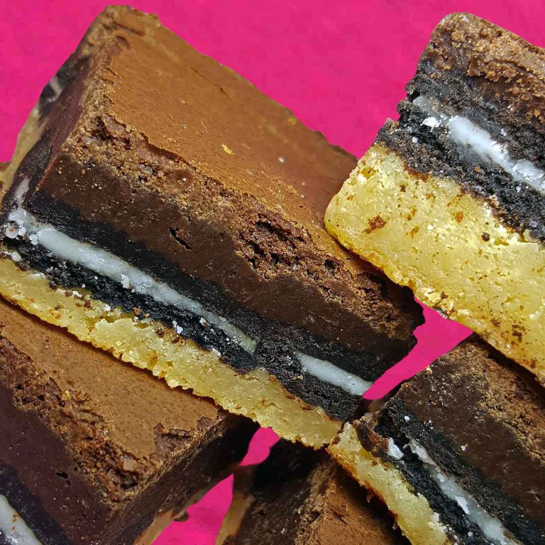 Dark Chocolate Brownies - Queen Of The Blondie Brownies (Slutty Brownie)