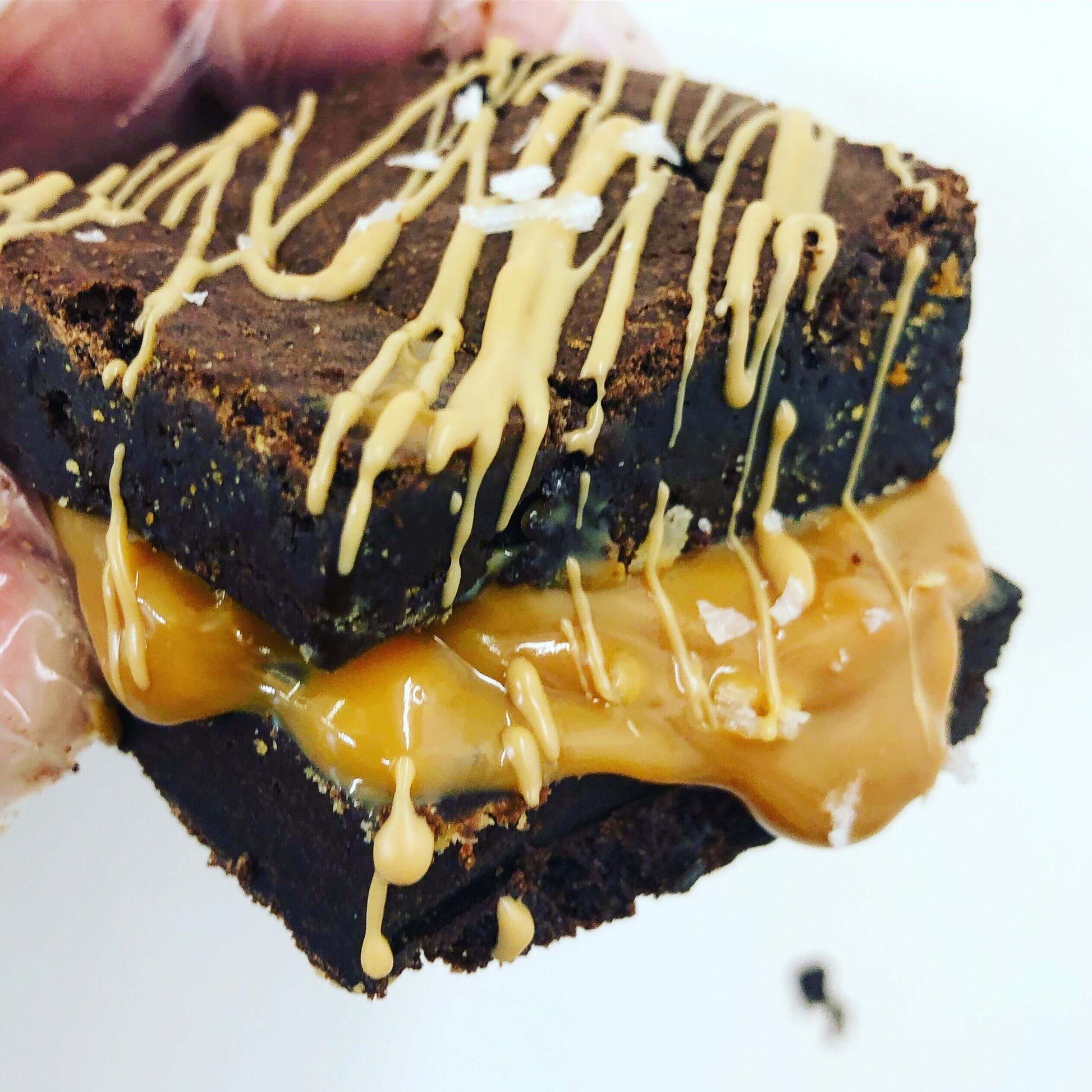 Brownies mit gesalzenem Karamell
