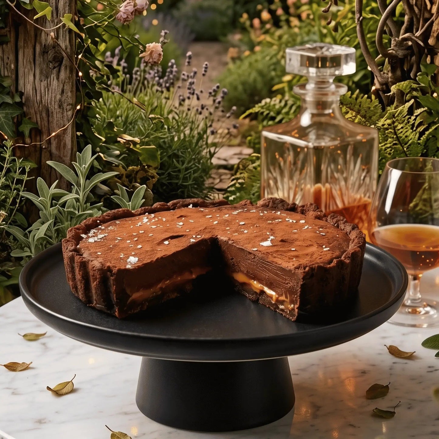 Deep Dish Truffle Pie (Rum, Whisky or Cognac) - Brownie Heaven
