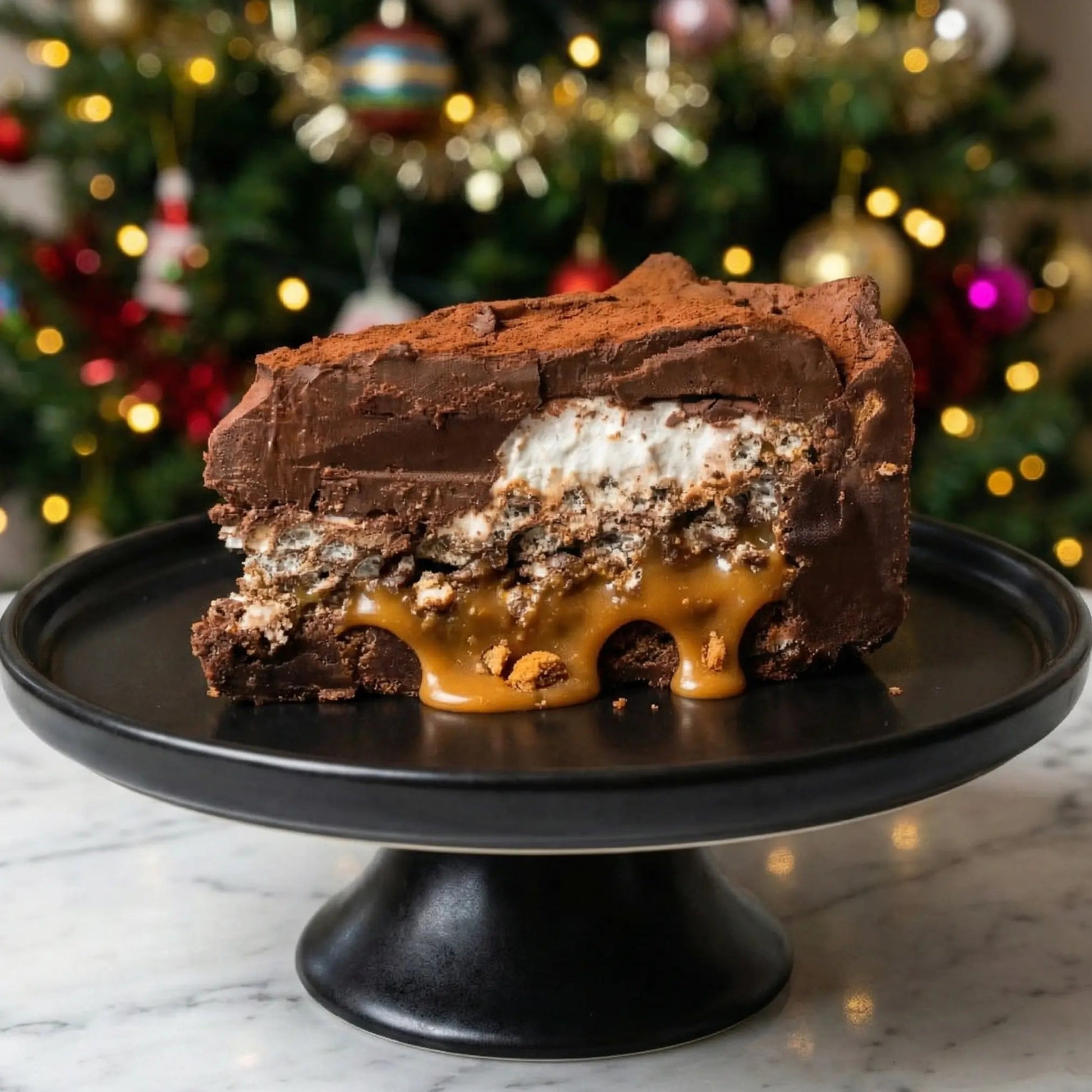 Double Decker Pie - Brownie Heaven