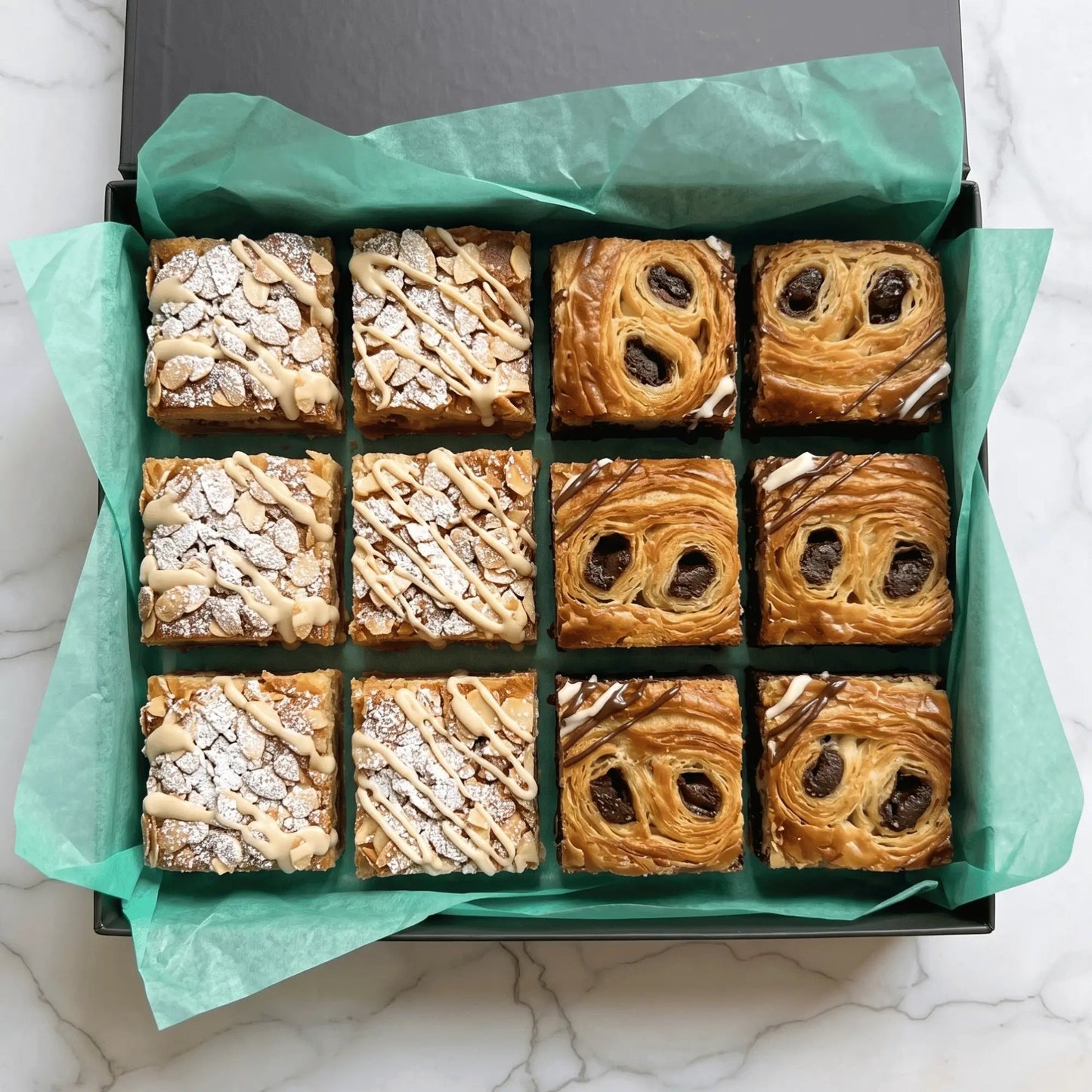 Half & Half: Pain Au Chocolat Brownie + Almond Croissant Blondie - Brownie Heaven