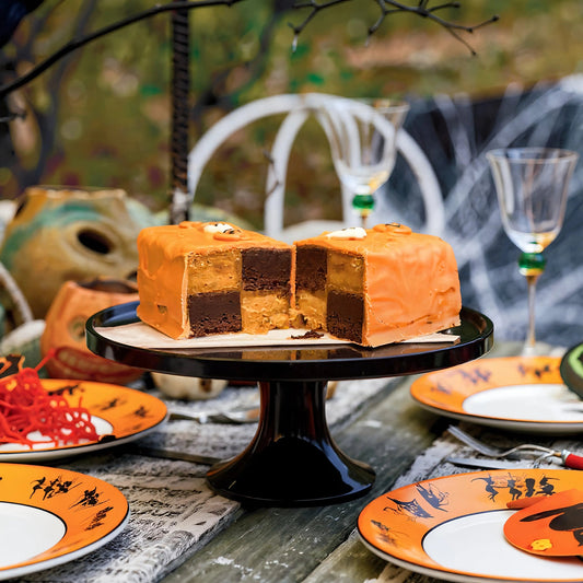 Halloween Pumpkin & Biscoff Spice Battenberg 🎃🍫 - Brownie Heaven