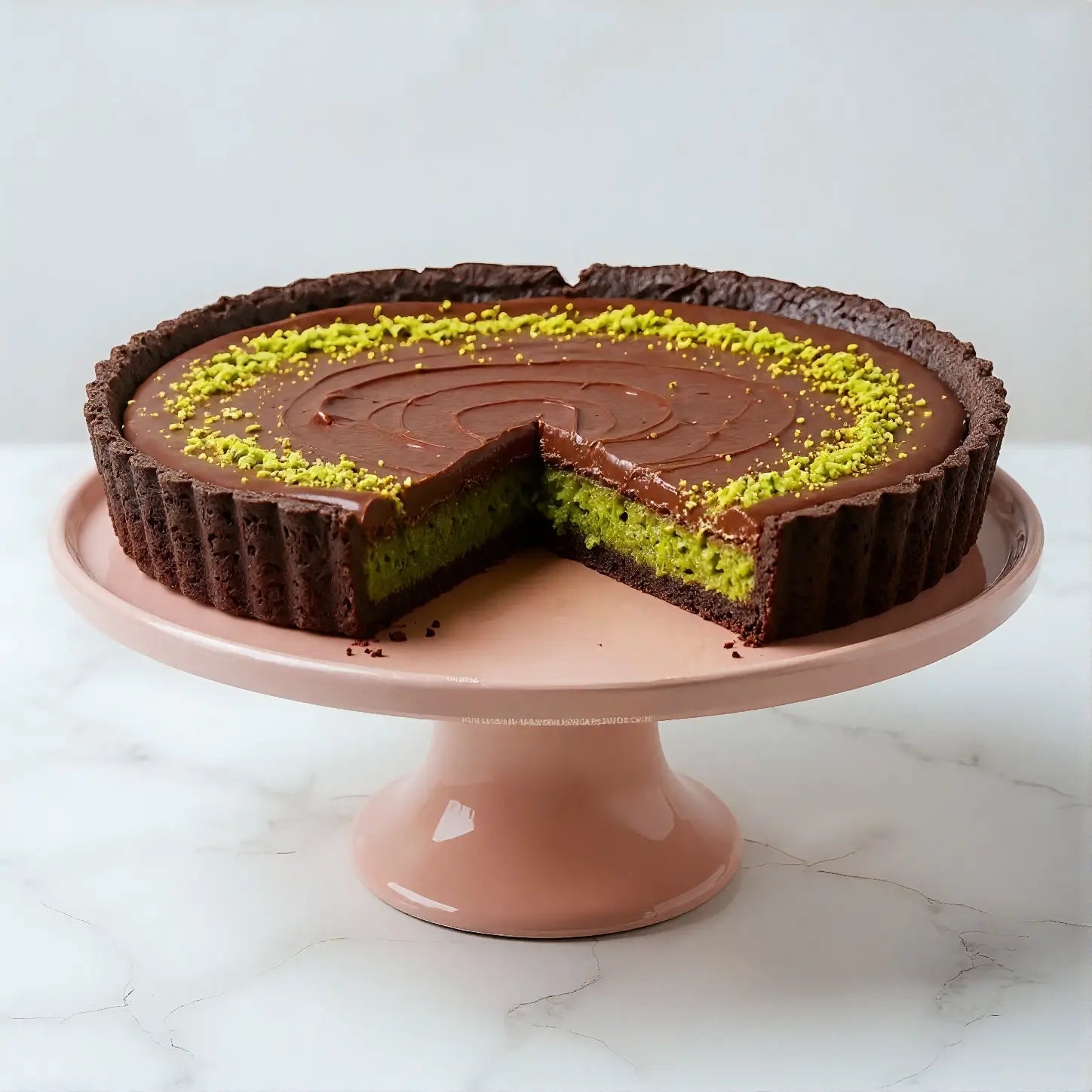 Knafeh (Kunafa) Pistachio Brownie Pie 🍫🌿 - Brownie Heaven