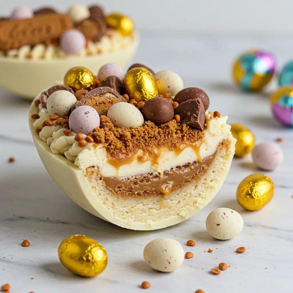 Loaded White Chocolate Blondie Easter Egg 🐣 - Brownie Heaven