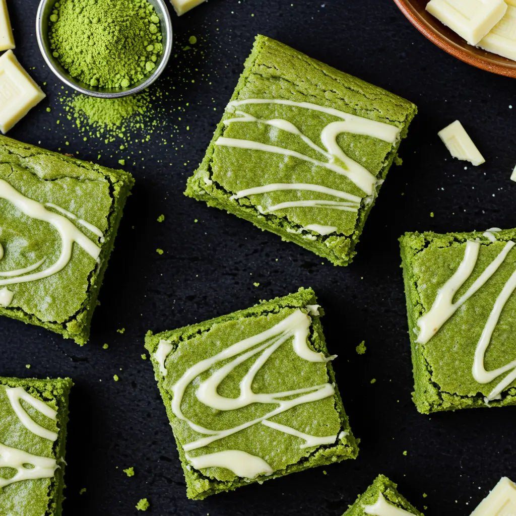 Matcha & Bergamont White Chocolate Blondie 💚 - Brownie Heaven