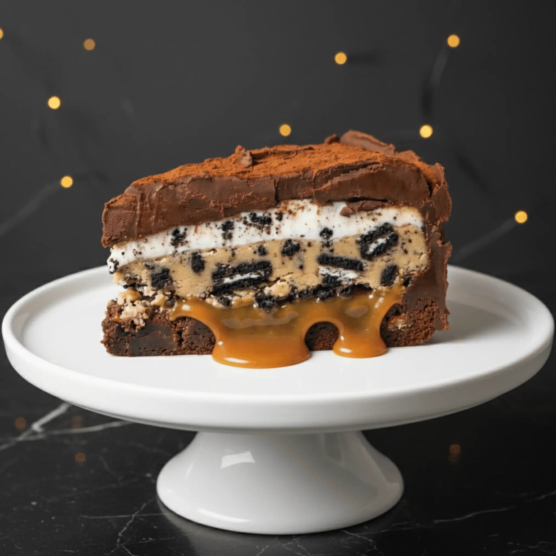 Midnight Oreo Caramel Cookie Dough Brownie Slice (Limited Drop) - Brownie Heaven