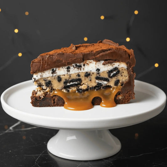 Midnight Oreo Caramel Cookie Dough Brownie Slice (Limited Drop) - Brownie Heaven