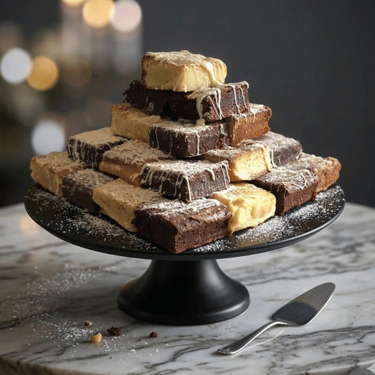 Mixed Brownie Mountain Stack - A Tower of Chocolatey Bliss 🍫🏔️ - Brownie Heaven