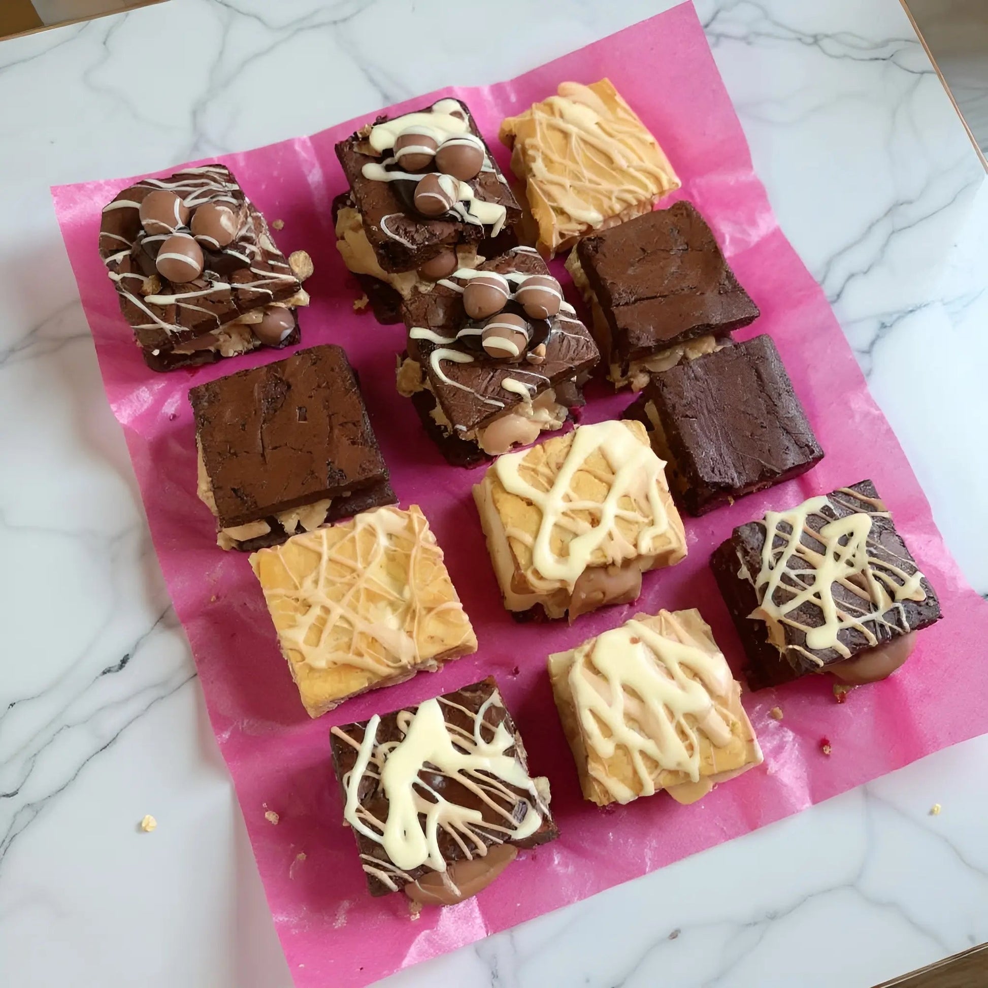 Mixed Selection of Cookie Dough Brownies - Overstuffed Gooey Delights 🍫🍪 - Brownie Heaven