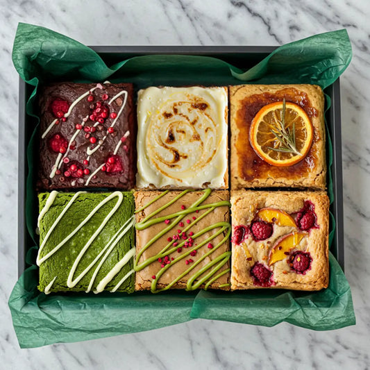 mixed box of unusual brownie flavour combis 