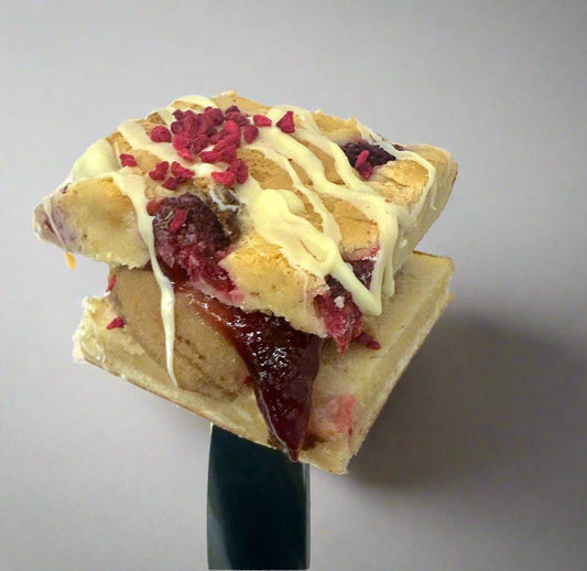 Overstuffed Cookie Dough Raspberry & White Choc Blondie - A Gooey, Buttery Dream! - Brownie Heaven