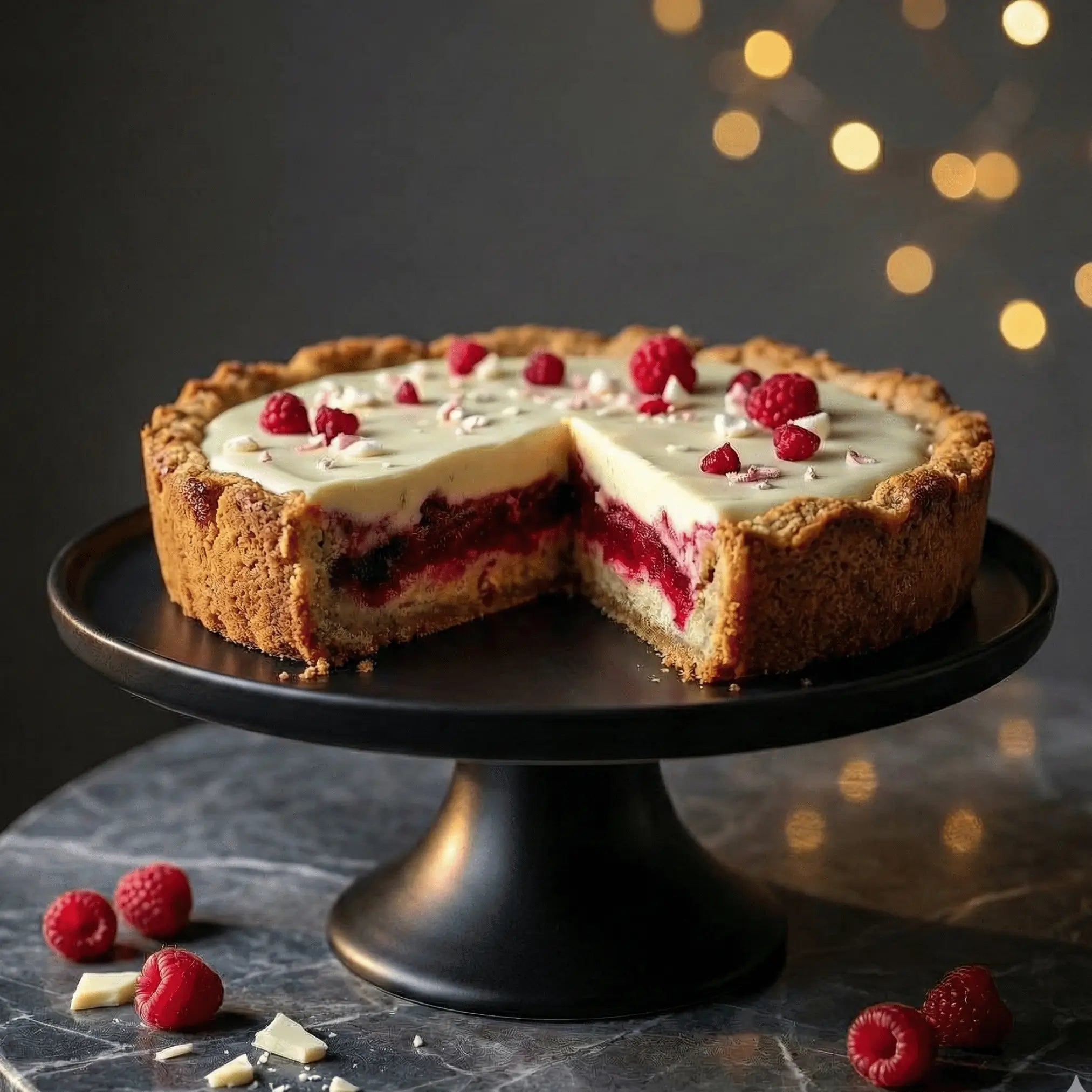 Raspberry & Champagne Blondie Pie – A Mother's Day Delight in Every Bite 💐🍾 - Brownie Heaven