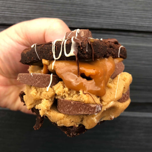 Terry's Orange Cookie Dough Brownies with Orange Caramel - Brownie Heaven