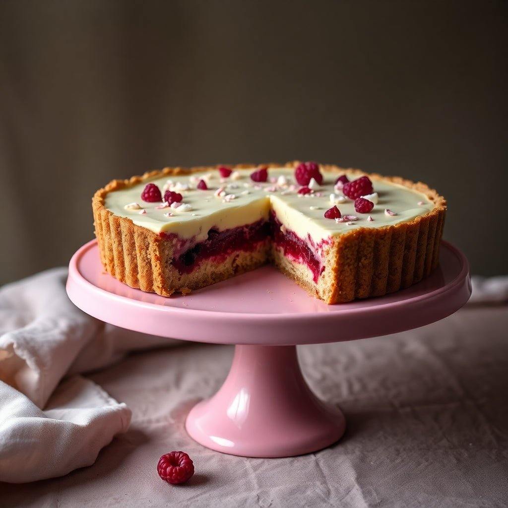 Valentine’s Raspberry & Champagne Blondie Pie – A Love Story in Every Bite ❤️🍾 - Brownie Heaven