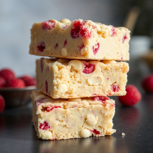 White Chocolate & Raspberry Blondies 🍫🍓 - Brownie Heaven